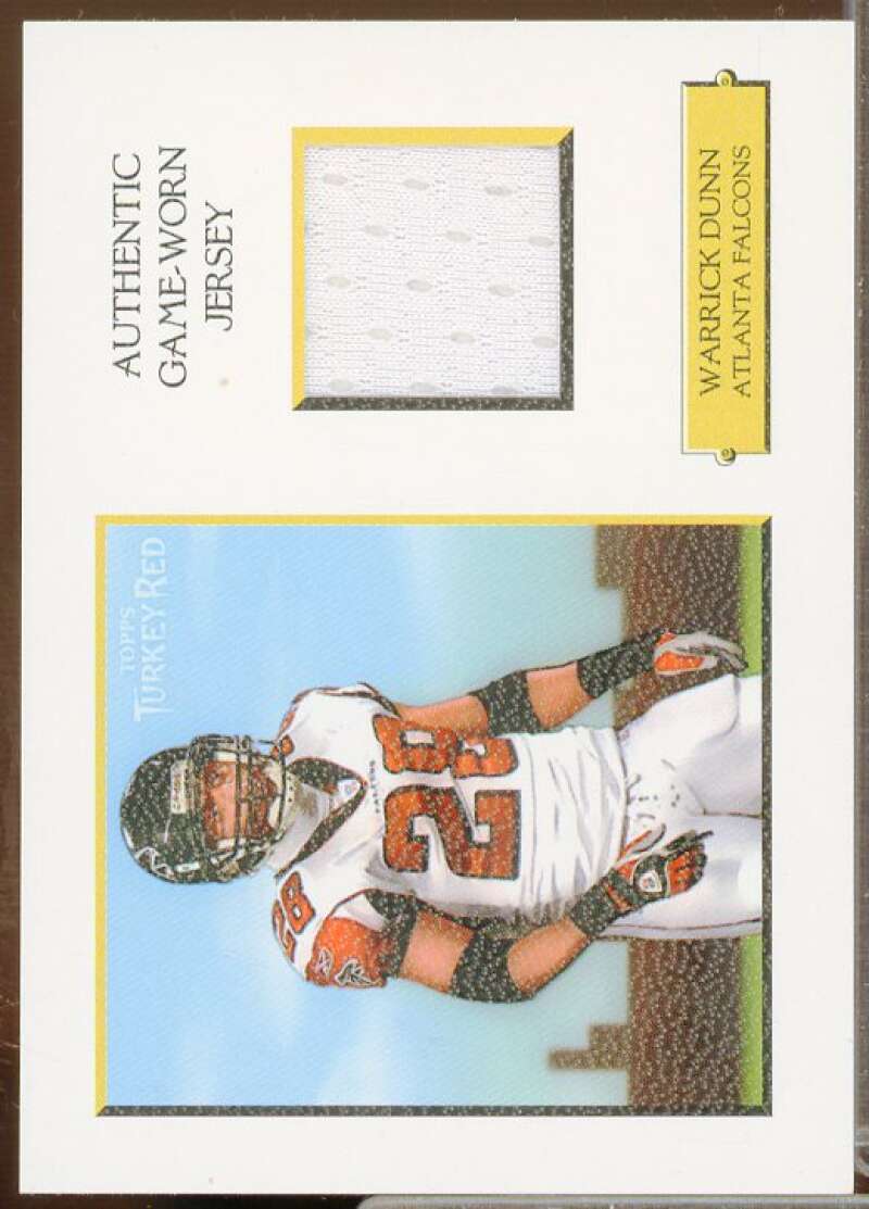 Warrick Dunn Rookie Card 2005 Topps Turkey Red Relics White #TRRWD  Image 1