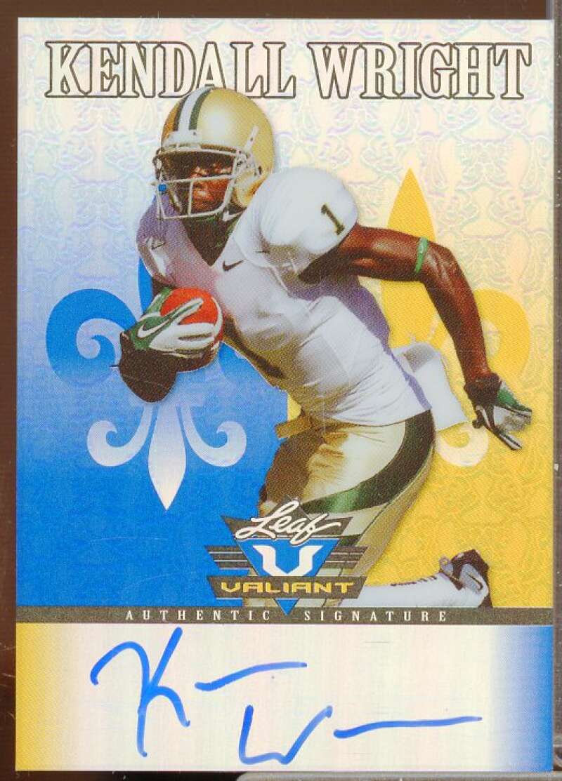 Kendall Wright Rookie Card 2012 Leaf Valiant Draft Blue #KW1  Image 1