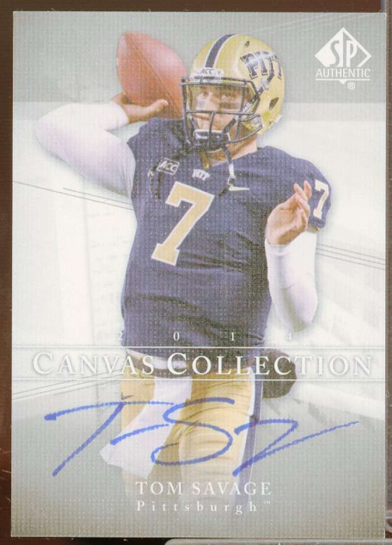 Tom Savage C Rookie Card 2014 SP Authentic Canvas Autographs #C10  Image 1