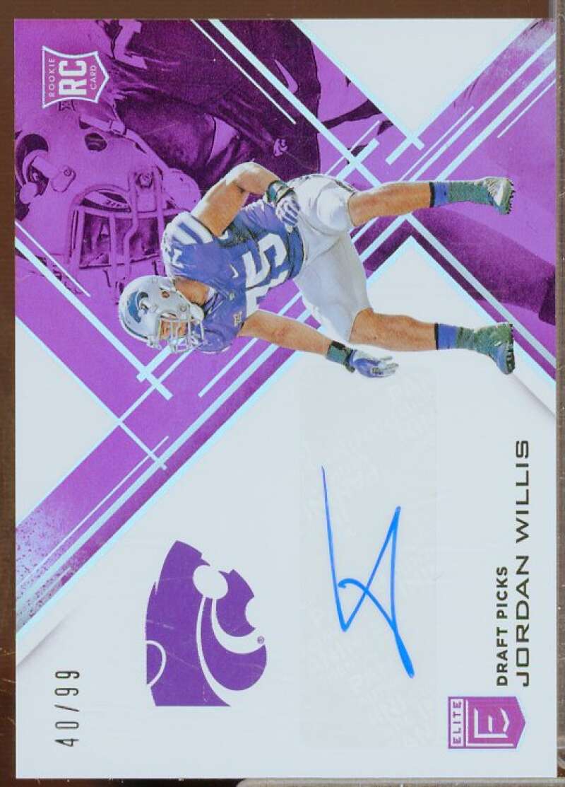 Jordan Willis Rookie 2017 Elite Draft Picks Autographs Aspirations Purple #267  Image 1