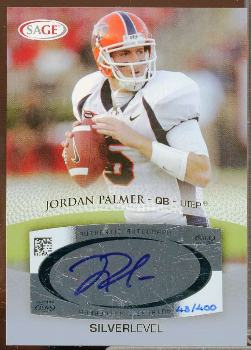 Jordan Palmer Rookie Card 2007 SAGE Autographs Silver #A40  Image 1