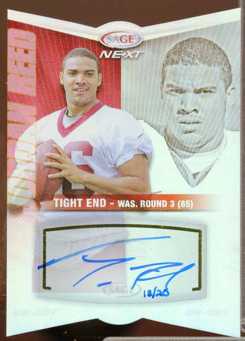 Jordan Reed Rookie Card 2013 SAGE Next Acetate Die Cut #30  Image 1