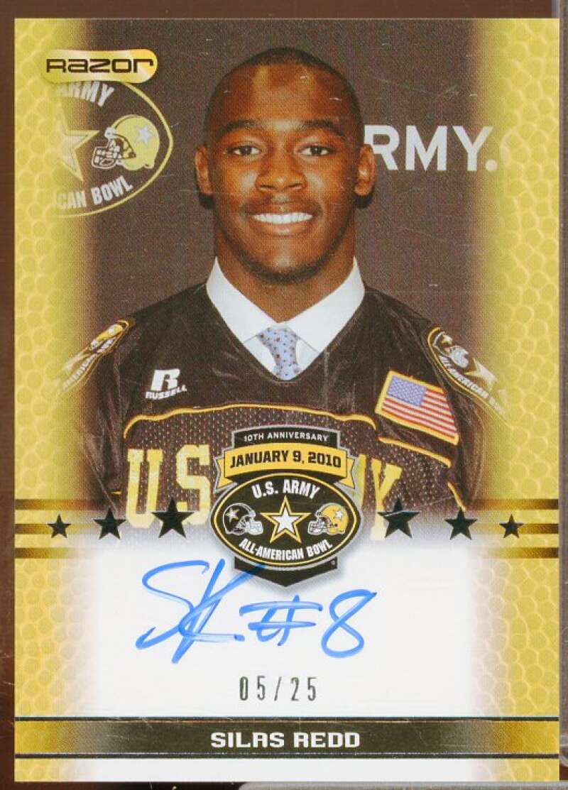 Silas Redd Rookie 2010 Razor Army All-American Bowl Tour Autographs Silver #SR1  Image 1