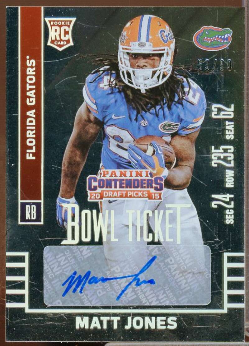 Matt Jones AU Rookie Card 2015 Panini Contenders Draft Picks Bowl Ticket #125  Image 1