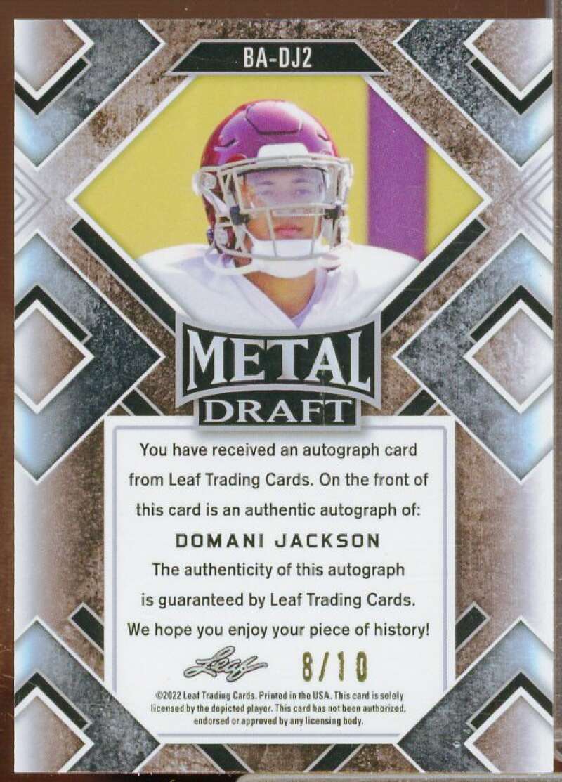 Domani Jackson Rookie 2022 Leaf Pro Set Metal Prismatic Red White Blue #PADJ1  Image 2