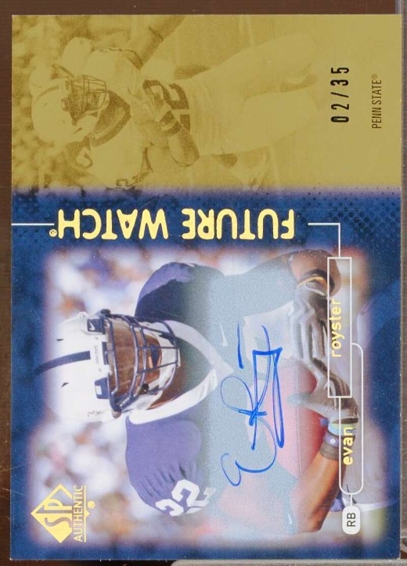 Evan Royster FW/35 Rookie Card 2011 SP Authentic Autographs Gold #112  Image 1