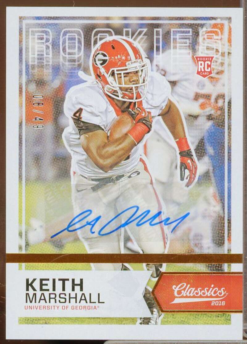 Keith Marshall/49 Rookie Card 2016 Classics Significant Signatures Bronze #256  Image 1