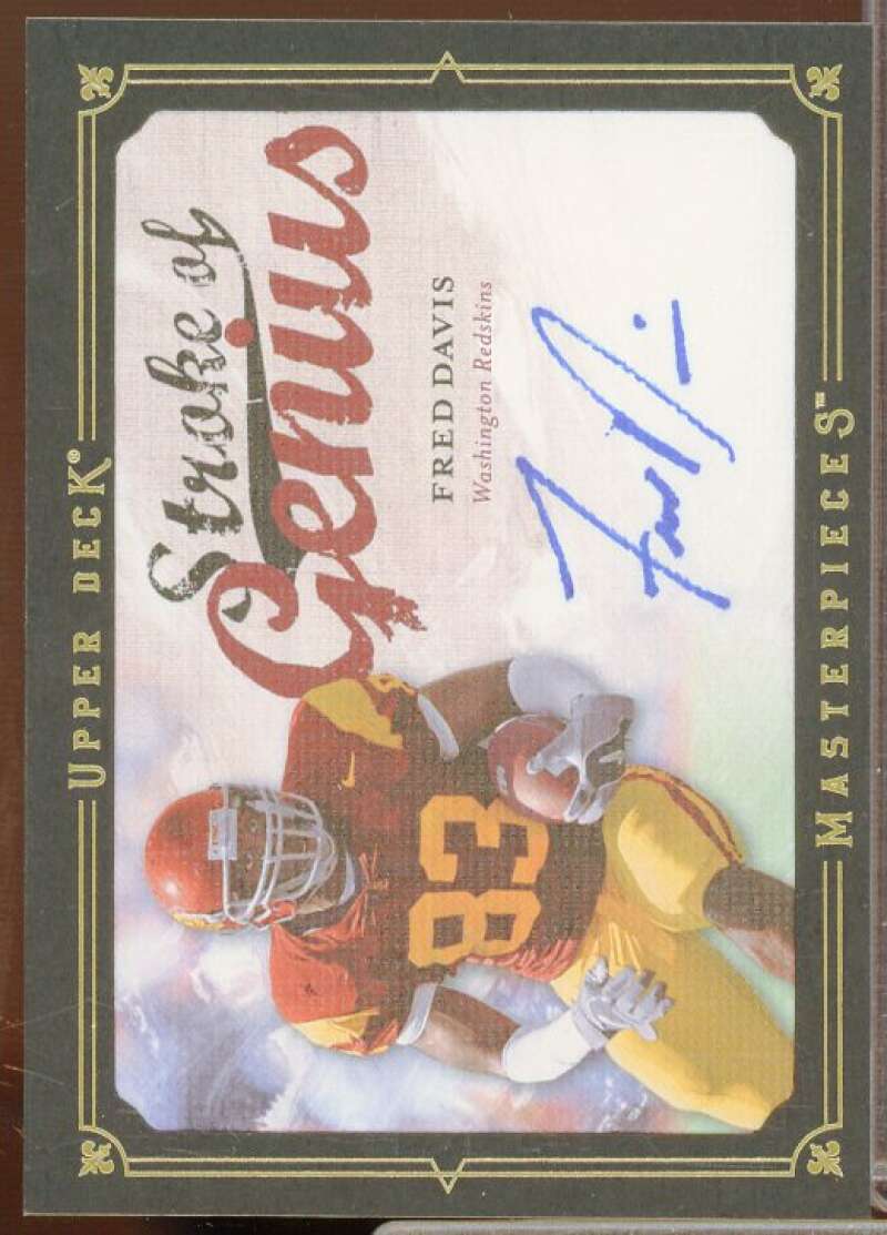 Fred Davis Rookie Card 2008 UD Masterpieces Stroke Of Genius Autographs #SOG37  Image 1