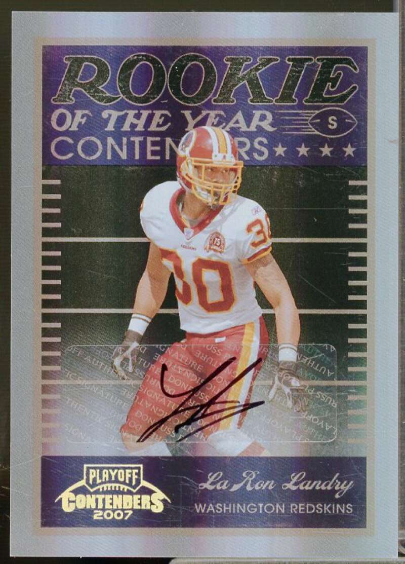 LaRon Landry Rookie Card 2007 Playoff Contenders ROY Contenders Autographs #21  Image 1