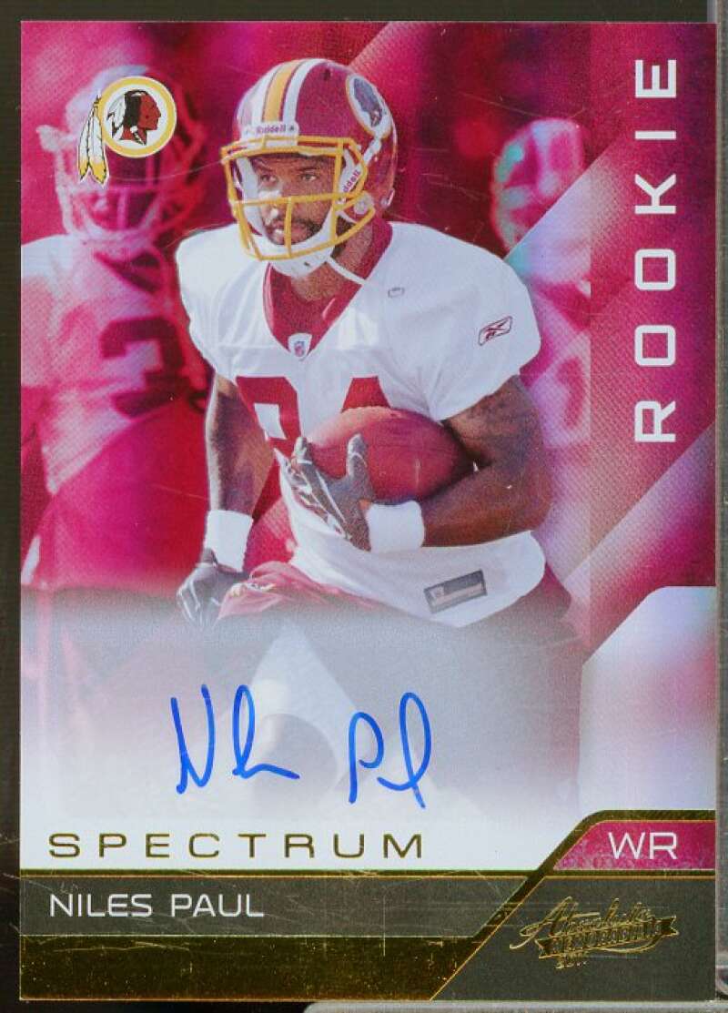 Niles Paul/299 Rookie 2011 Absolute Memorabilia Spectrum Gold Autographs #111  Image 1