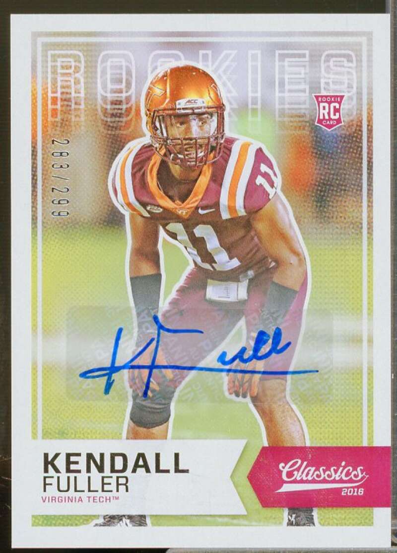 Kendall Fuller/299 Rookie Card 2016 Classics Significant Signatures #255  Image 1