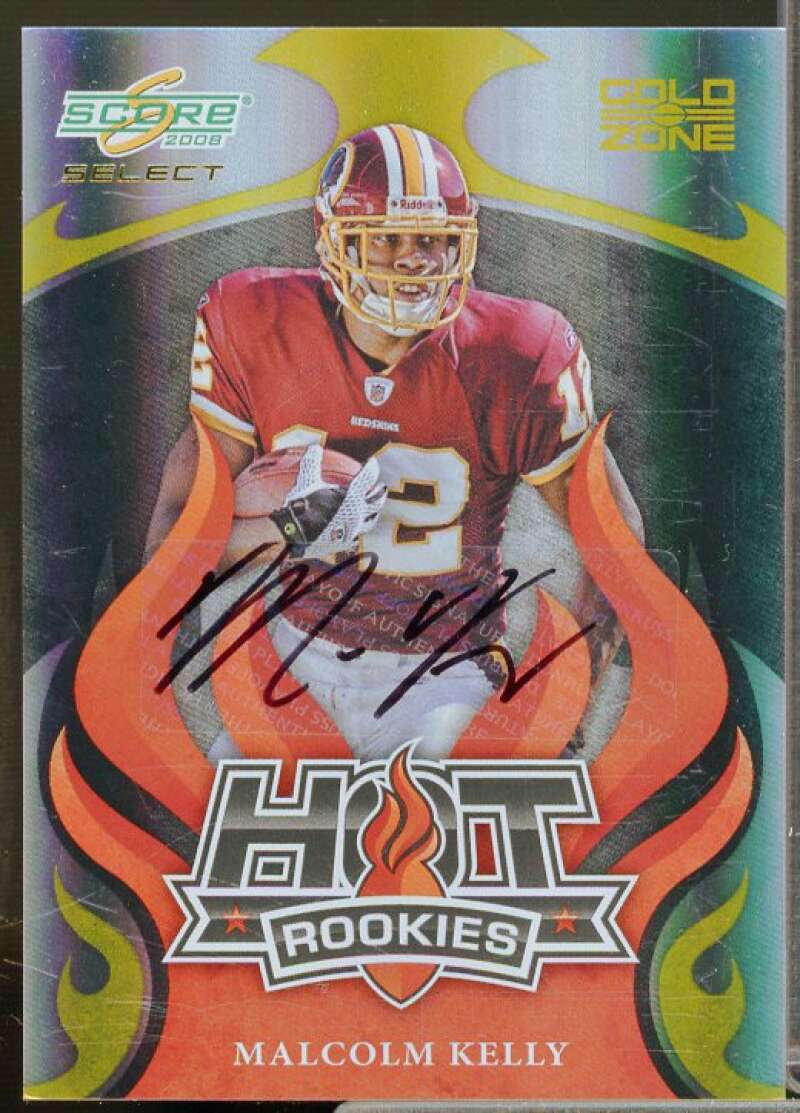 Malcolm Kelly Rookie Card 2008 Select Hot Rookies Autographs Gold Zone #19  Image 1