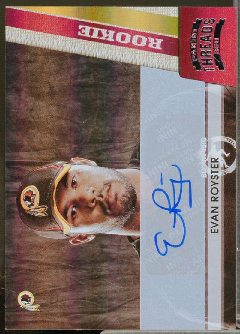 Evan Royster Rookie Card 2011 Panini Threads Autographs Silver #186  Image 1