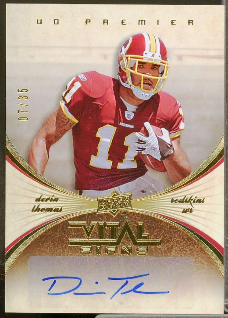 Devin Thomas/35 Rookie 2008 Upper Deck Premier Vital Signs Autographs Gold #VT4  Image 1