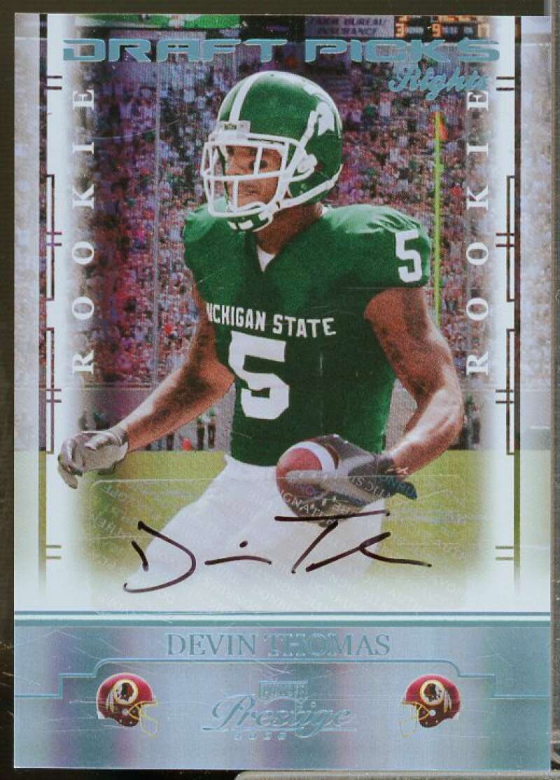 Devin Thomas/100 Rookie 2008 Playoff Prestige Draft Picks Rights Autographs #129  Image 1