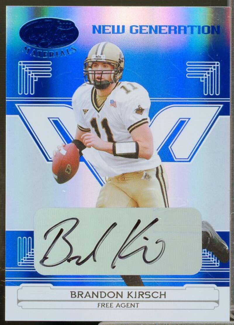 Brandon Kirsch/100 2006 Leaf Certified Materials Mirror Blue Signatures #168  Image 1