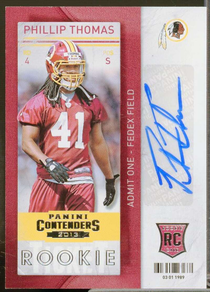 Phillip Thomas AU SP A Rookie Card 2013 Panini Contenders #173B  Image 1