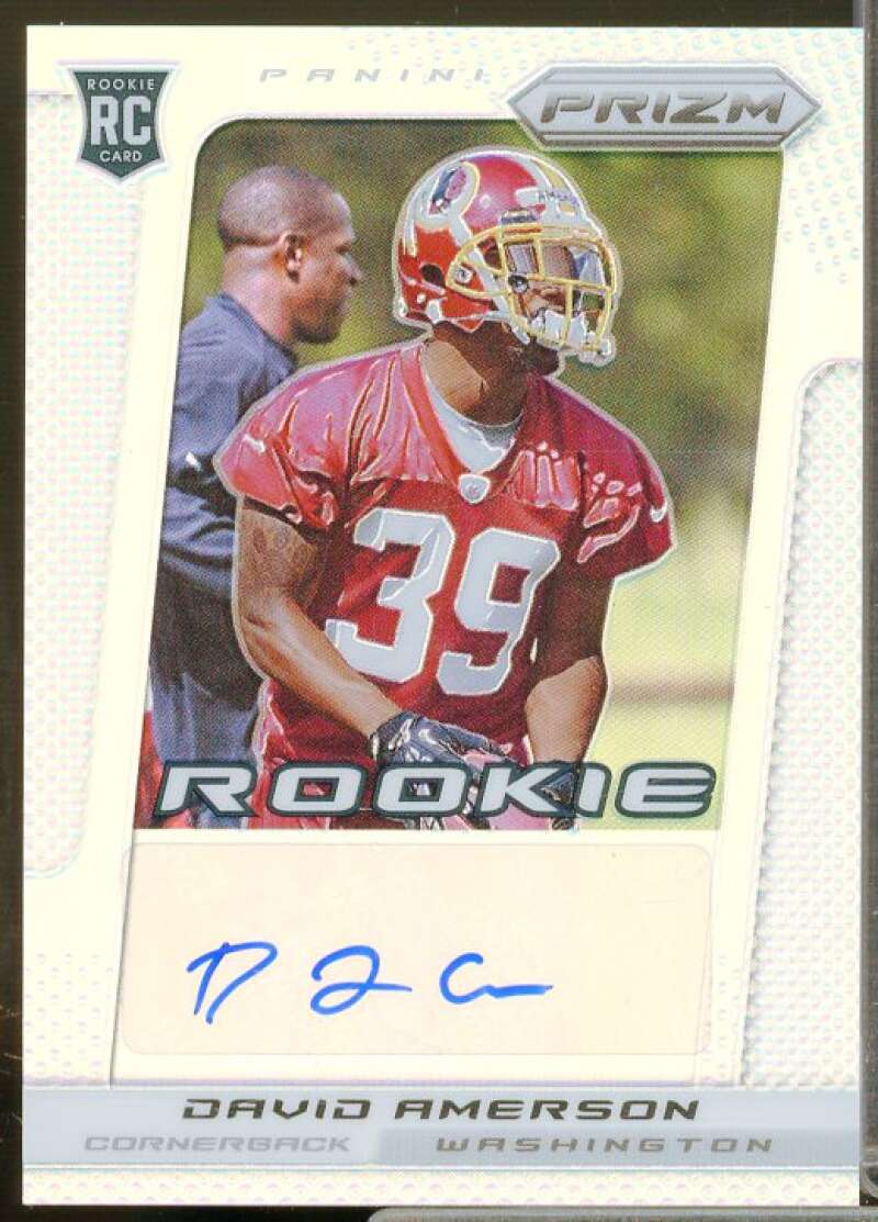 David Amerson/99 EXCH Rookie Card 2013 Panini Prizm Autographs Prizms #224  Image 1