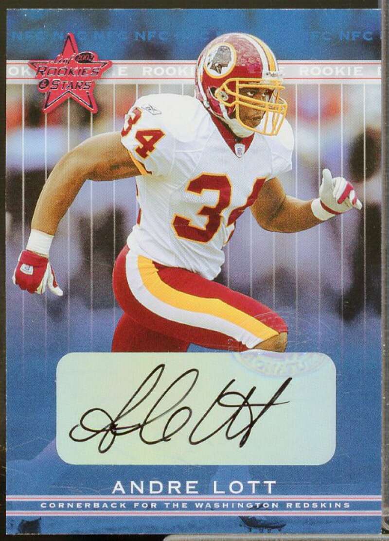 Andre Lott Rookie Card 2002 Leaf Rookies and Stars Rookie Autographs #131  Image 1