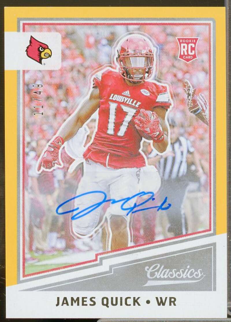 James Quick/49 Rookie Card 2017 Classics Significant Signatures Gold #296  Image 1