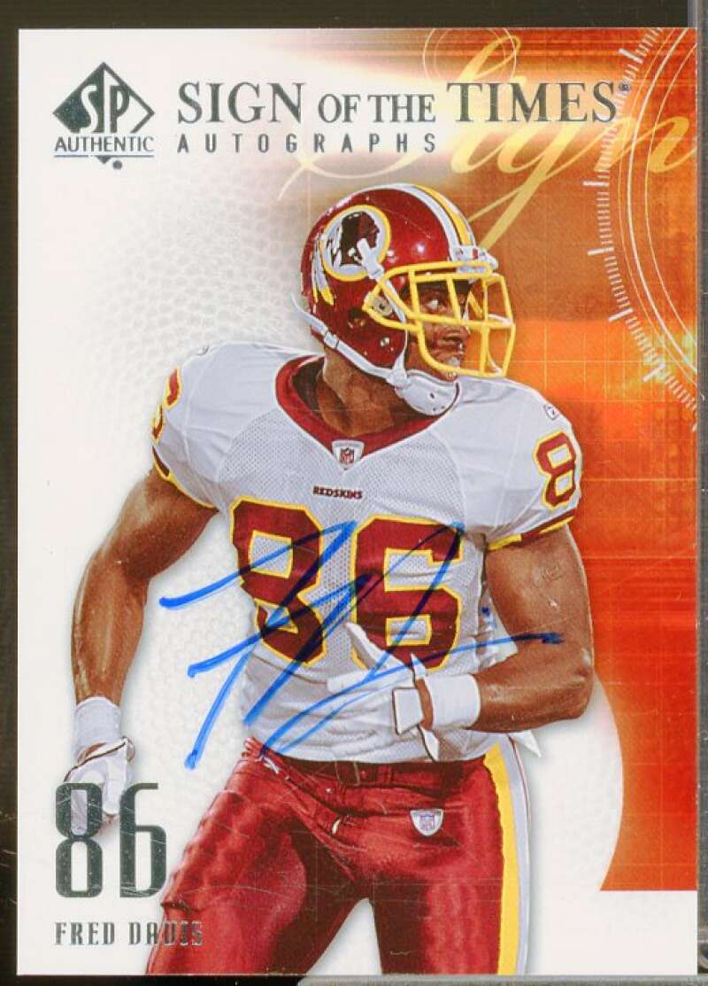 Fred Davis Rookie Card 2008 SP Authentic Sign of the Times #SOTFD  Image 1