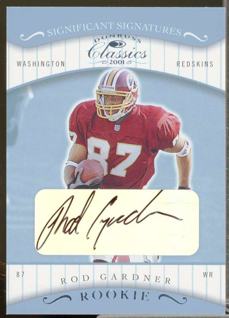 Rod Gardner/25* Rookie Card 2001 Donruss Classics Significant Signatures #123  Image 1