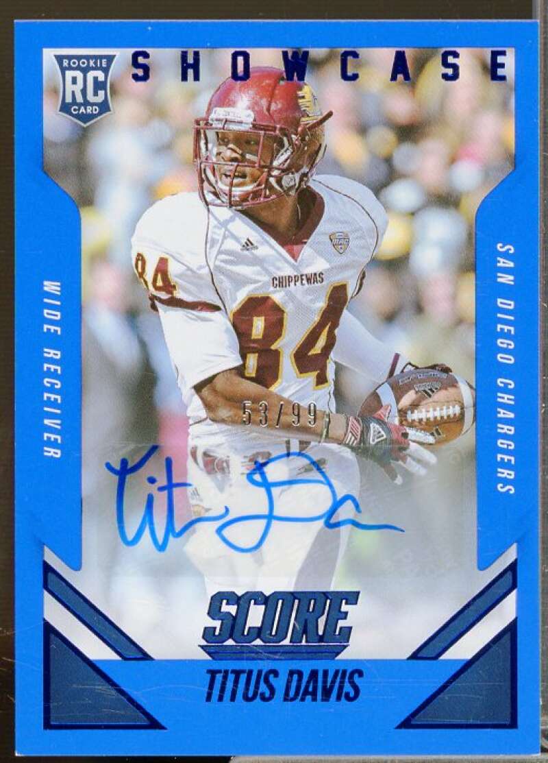 Titus Davis/99 Rookie Card 2015 Score Rookie Autographs Showcase #433  Image 1