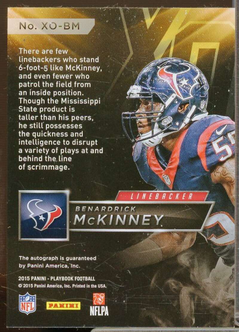 Benardrick McKinney Card 2015 Panini Playbook Rookie X's and O's Signatures #3  Image 2