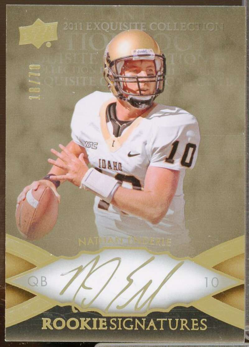 Nathan Enderle AU Rookie Card 2011 Exquisite Collection #110  Image 1