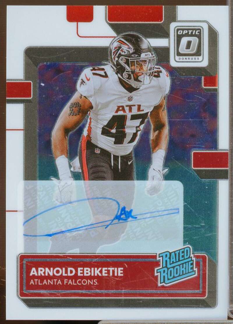 Arnold Ebiketie Rookie Card 2022 Donruss Optic Rated Rookies Autographs #261  Image 1