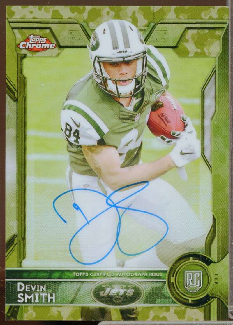 Devin Smith Rookie 2015 Topps Chrome Rookie Autographs Camo Refractors #194  Image 1