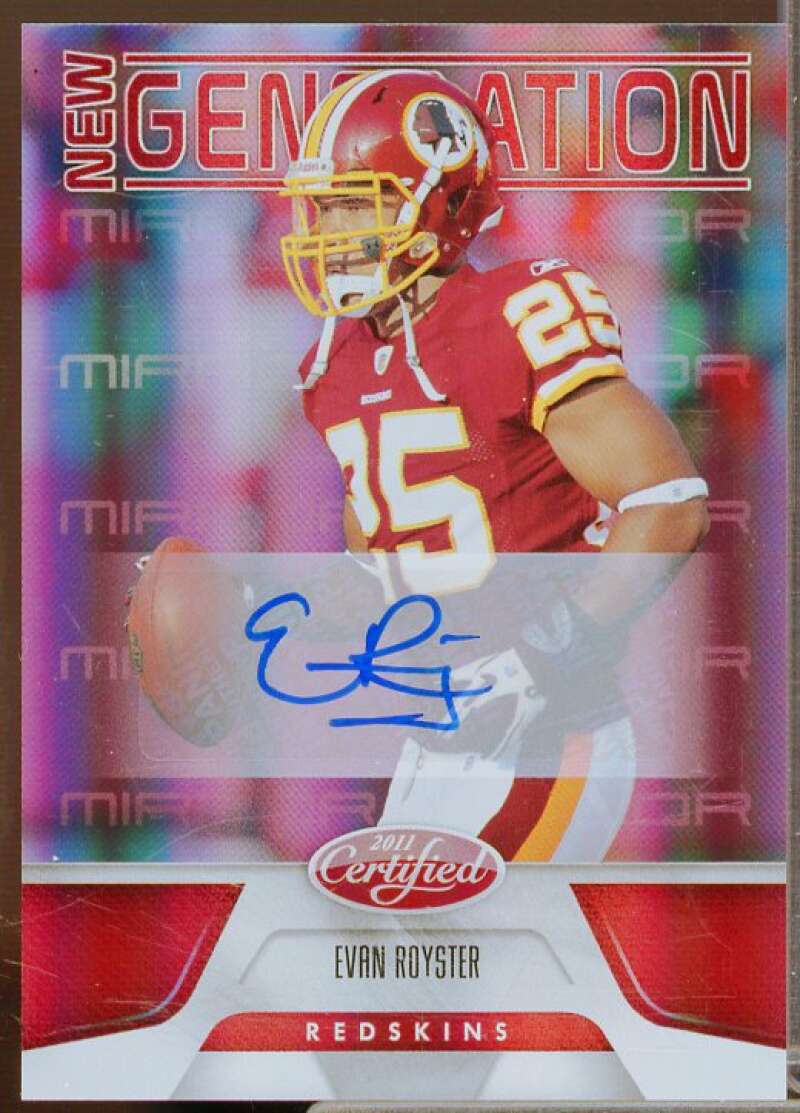 Evan Royster/250 Rookie Card 2011 Certified Mirror Red Signatures #181  Image 1