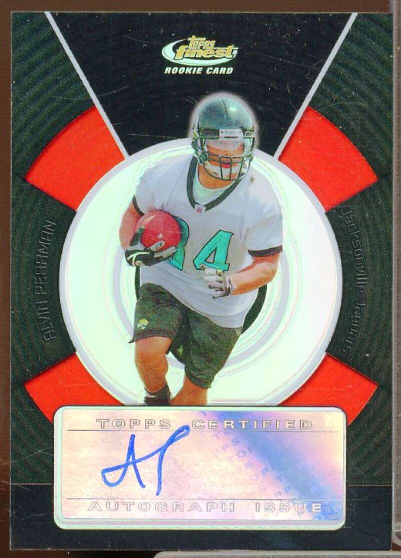 Alvin Pearman AU Rookie Card 2005 Finest Black Refractors #162  Image 1