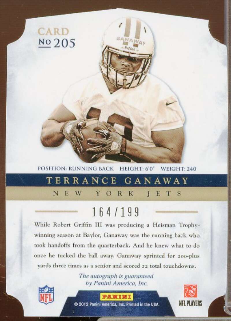 Terrance Ganaway AU/199 Rookie Card 2012 Panini Prominence #205  Image 2