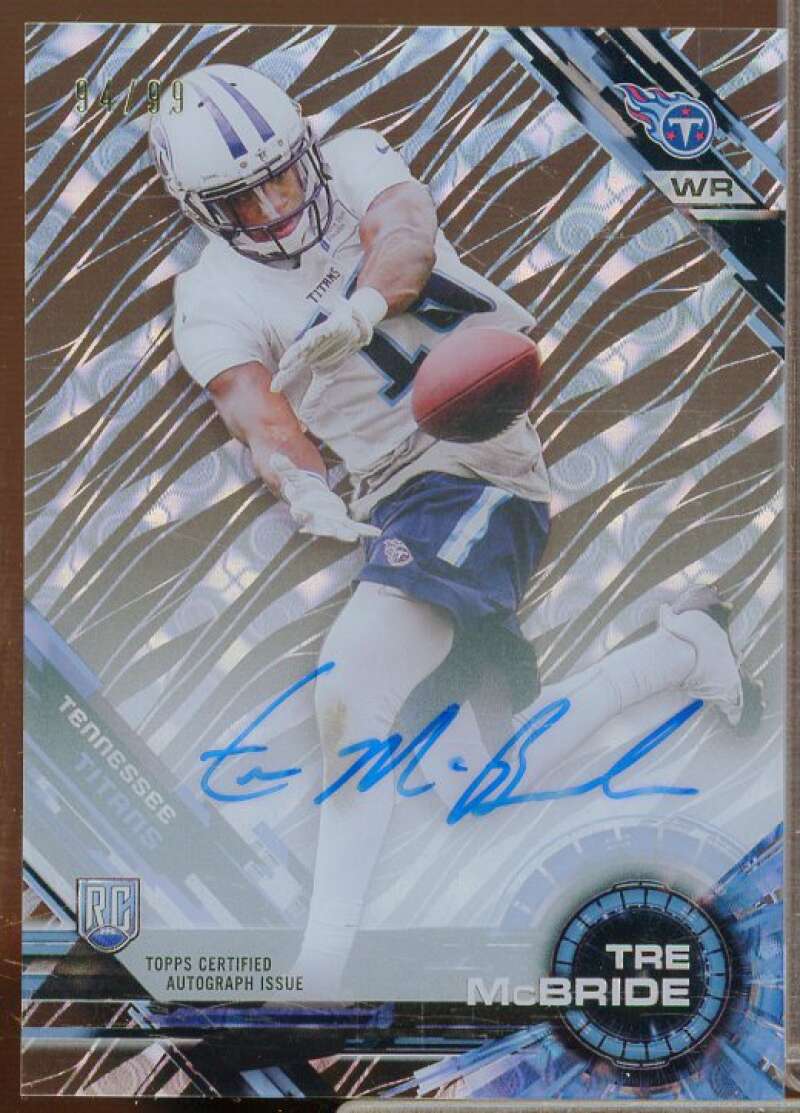 Tre McBride Rookie Card 2015 Topps High Tek Autographs Tidal Diffractor #56  Image 1