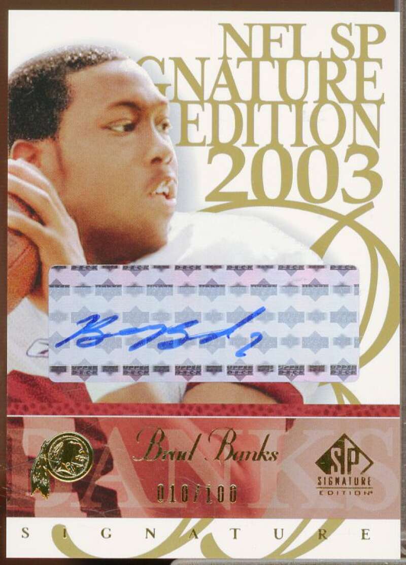 Brad Banks Rookie Card 2003 SP Signature Autographs Blue Ink Numbered #BB  Image 1