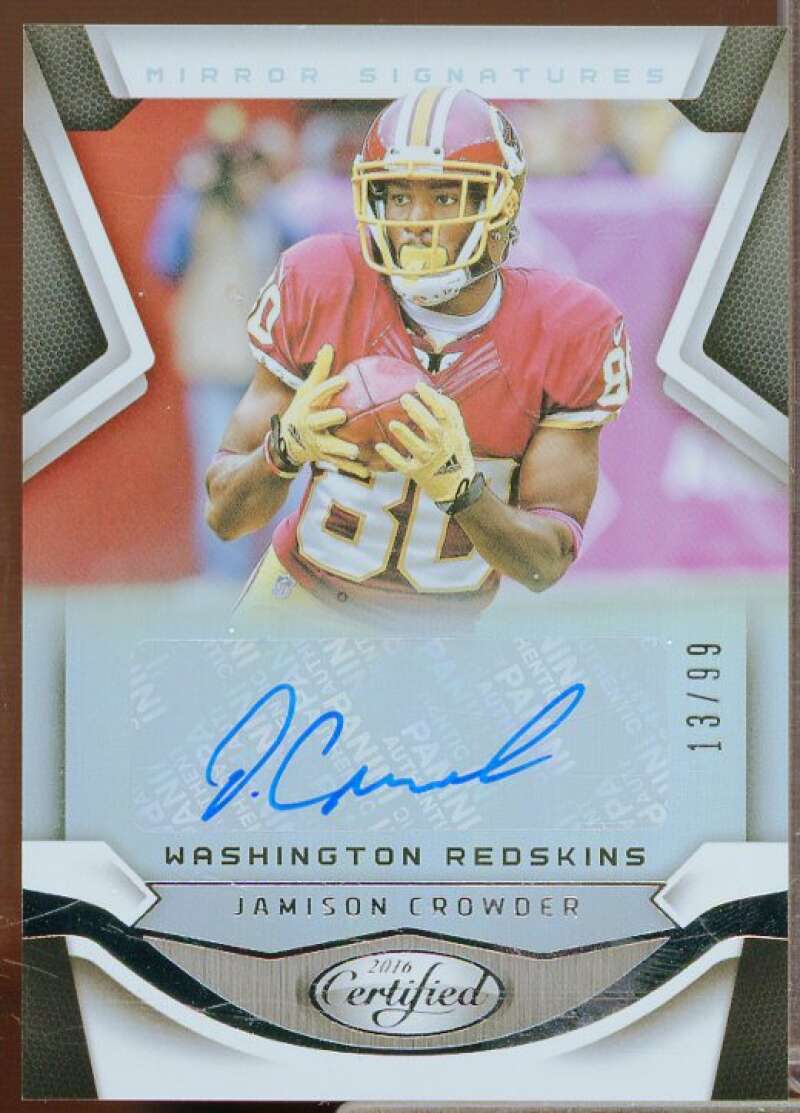 Jamison Crowder/99 Rookie Card 2016 Certified Signatures #38  Image 1