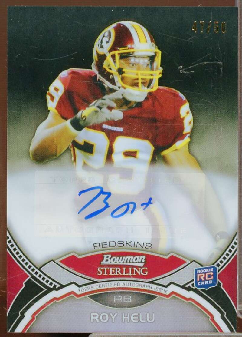 Roy Helu AU Rookie Card 2011 Bowman Sterling Black Refractors #BSARH  Image 1