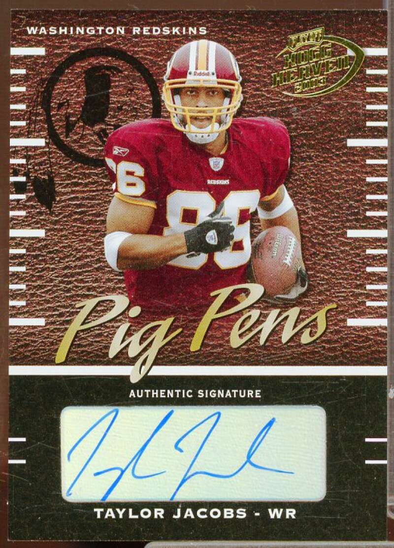 Taylor Jacobs/200 Rookie 2003 Playoff Hogg Heaven Pig Pens Autographs #PP42  Image 1