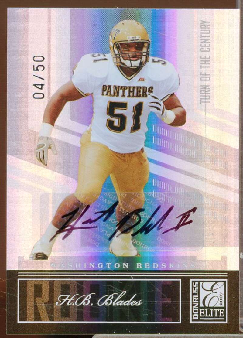 H.B. Blades/50 Rookie 2007 Donruss Elite Turn of the Century Autographs #143  Image 1