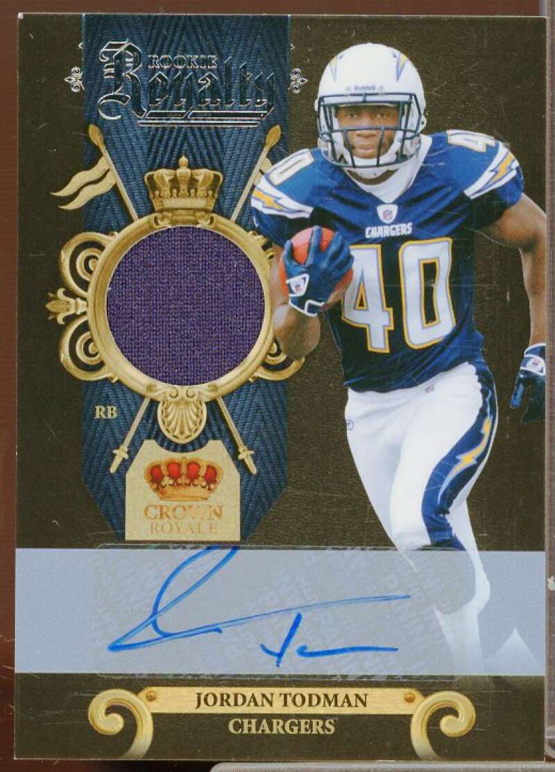 Jordan Todman Rookie 2011 Crown Royale Rookie Royalty Materials Autographs #22  Image 1