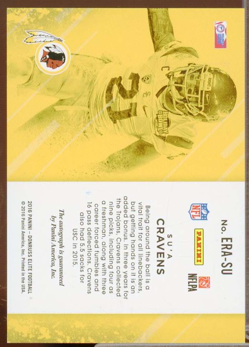 Su'a Cravens/99 Rookie Card 2016 Elite Rookie Autographs #ERASU  Image 2