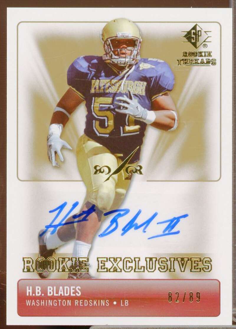 H.B. Blades/89 Rookie 2007 SP Rookie Threads Rookie Exclusive Autographs #REHB  Image 1