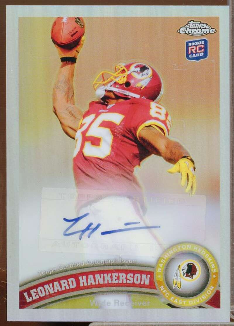 Leonard Hankerson 2011 Topps Chrome Rookie Autographs Refractors Variations #111  Image 1