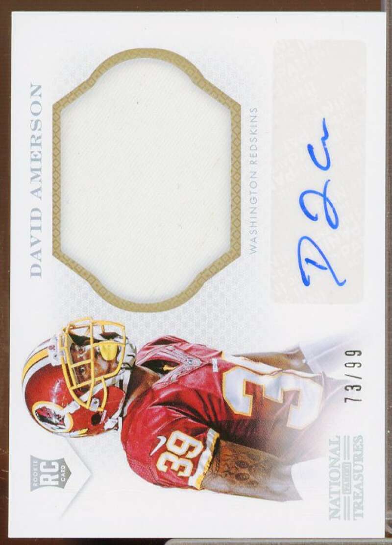 David Amerson AU Rookie Card 2013 Panini National Treasures #269  Image 1