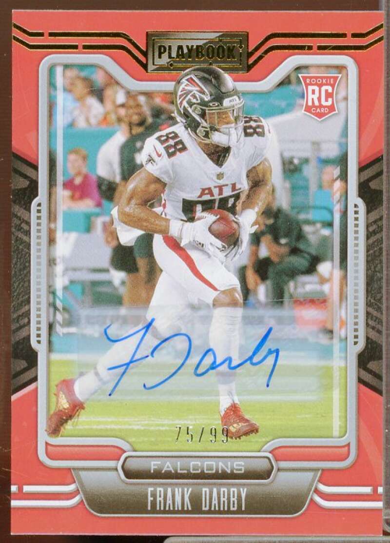 Frank Darby/99 Rookie Card 2021 Panini Playbook Rookies Signatures Gold #186  Image 1