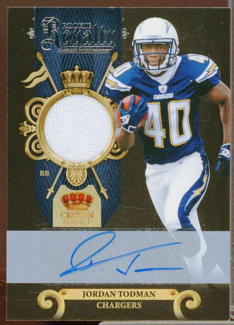 Jordan Todman Rookie 2011 Crown Royale Rookie Royalty Materials Autographs #22  Image 1