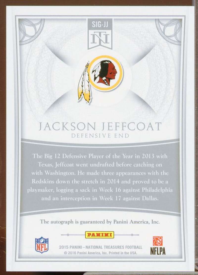 Jackson Jeffcoat/99 Rookie 2015 Panini National Treasures Signatures #SIGJJ  Image 2