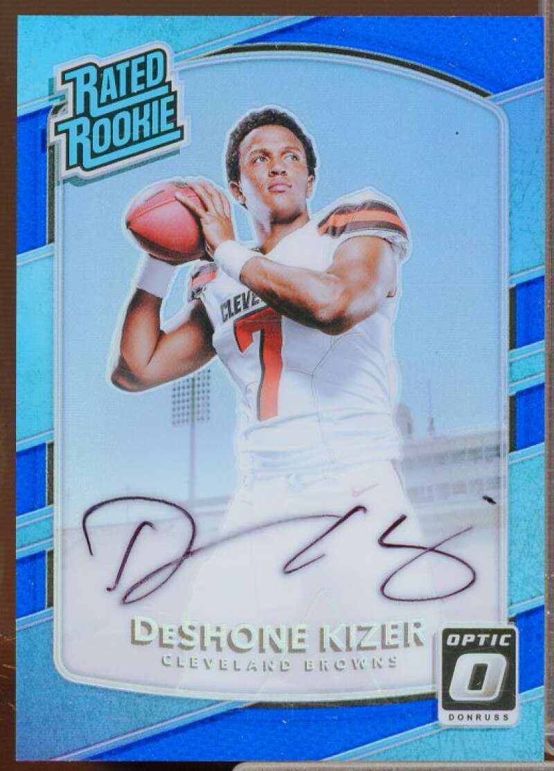 DeShone Kizer/75 Rookie 2017 Donruss Optic Rated Rookies Autographs Blue #154  Image 1