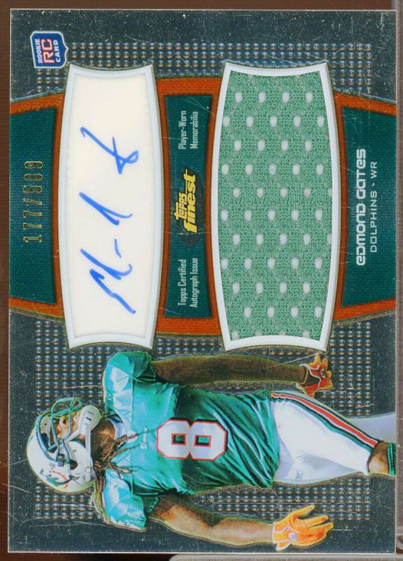 Edmond Gates/589 Rookie Card 2011 Finest Jumbo Jersey Autographs #AJREG  Image 1